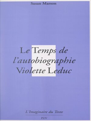cover image of Le temps de l'autobiographie